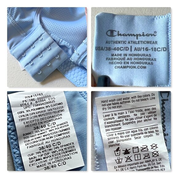 Champion Convertible Seamless Sports Bra Sz 38-40 C/D NWOT - Picture 11 of 12